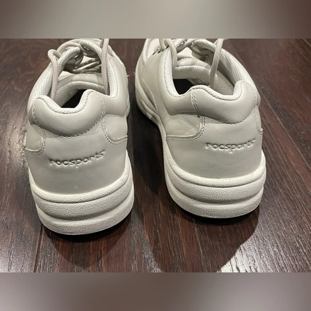 Rockport Walking Sneakers Men Size  10 Off White Leather apm6222ym